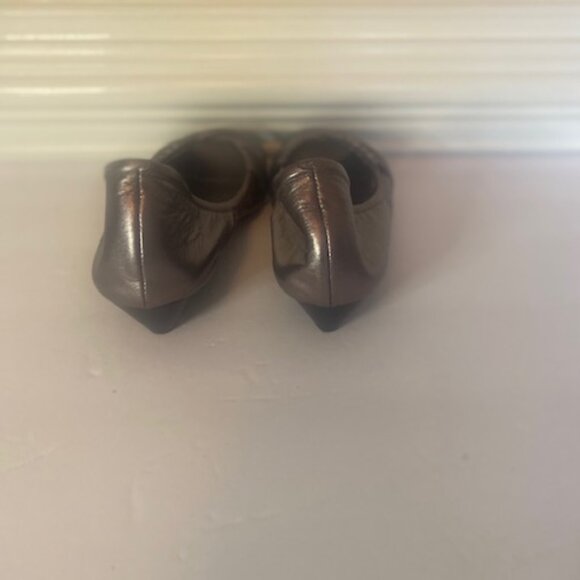 COLE HAAN Collaboration w Nike Air Pewter Wedge pee toe women's shoes, size 7.5B - Picture 9 of 9